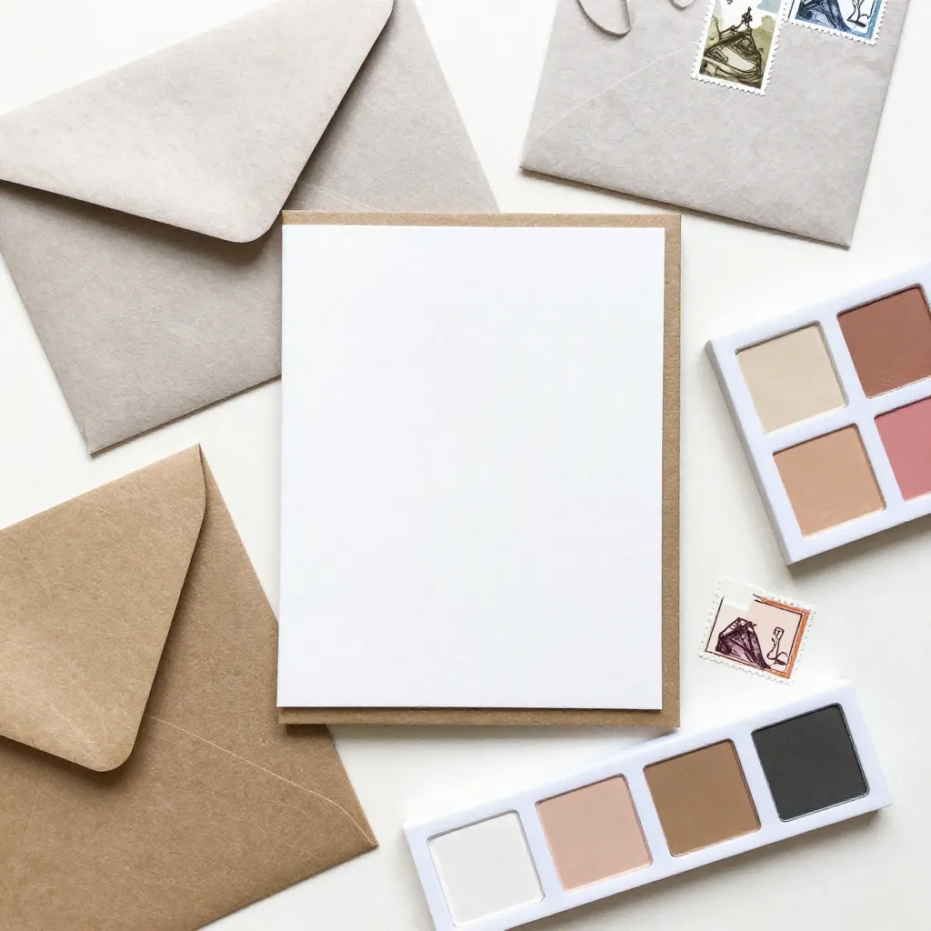 Handgemaakte kaart met delicate details