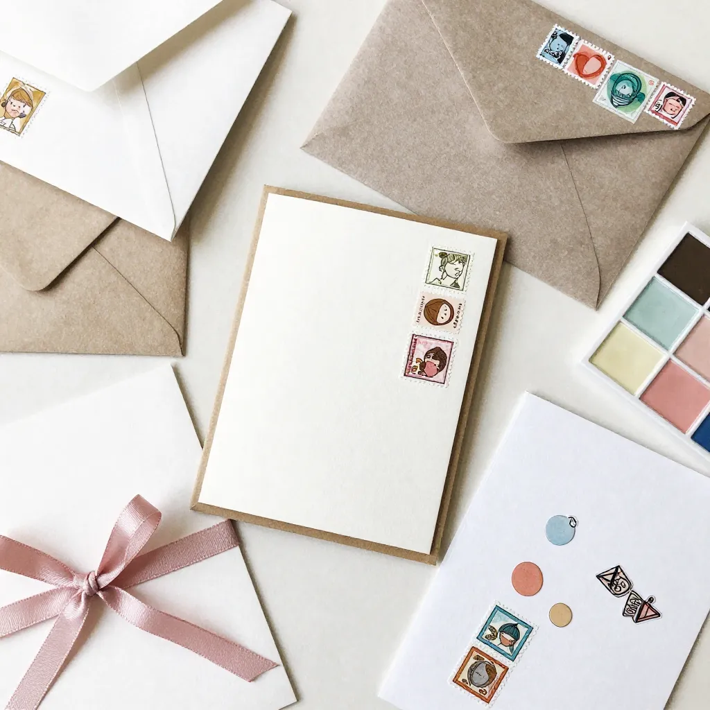 Minimalistische kaart met subtiele details